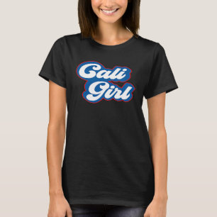 Retro Cali Girl Womens Vintage Summer Surf Los Ang T-Shirt