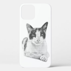 Retro Calico Halftone iPhone 12 Case