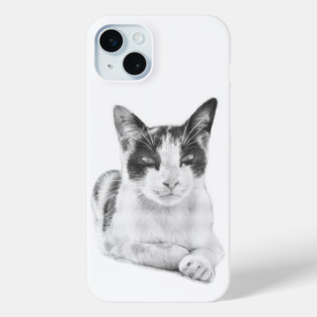 Retro Calico Halftone Case-Mate iPhone Case (Back)