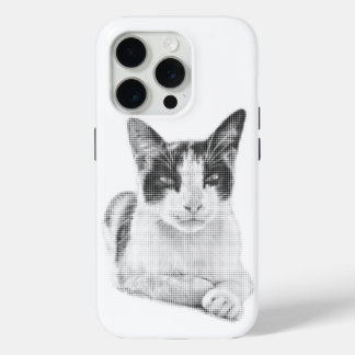 Retro Calico Halftone iPhone 15 Pro Case