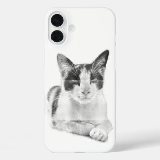 Retro Calico Halftone iPhone 16 Plus Case