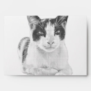 Retro Calico Halftone Envelope