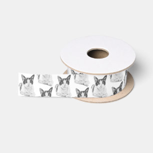 Retro Calico Halftone Satin Ribbon