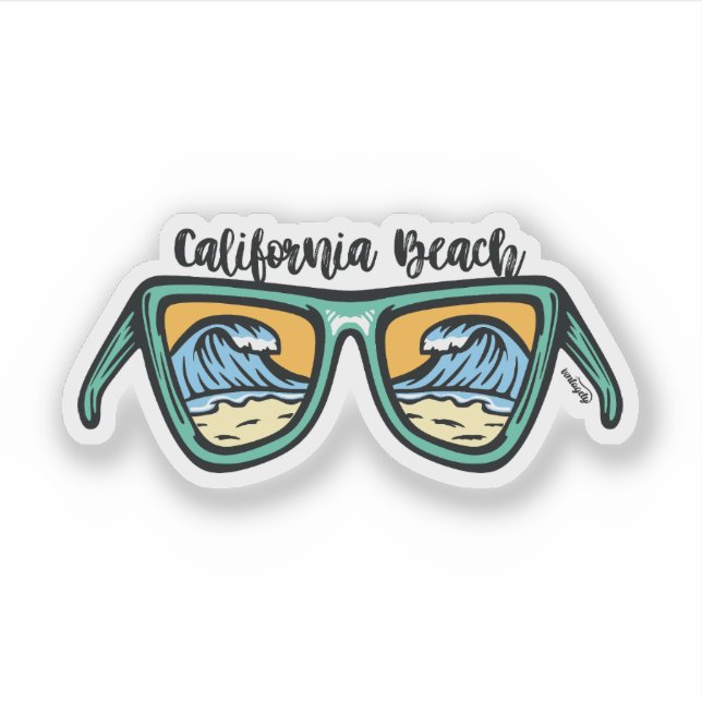 Retro California Beach both sides. (Front)
