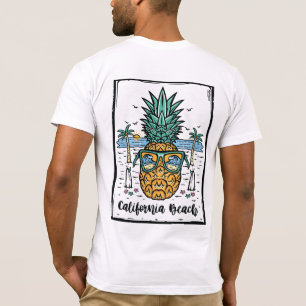 Retro California Beach both sides. T-Shirt