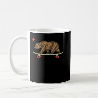 Retro California Skateboard Bear Skating Skate Sta Coffee Mug