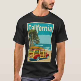 Retro California Travel Poster T-Shirt