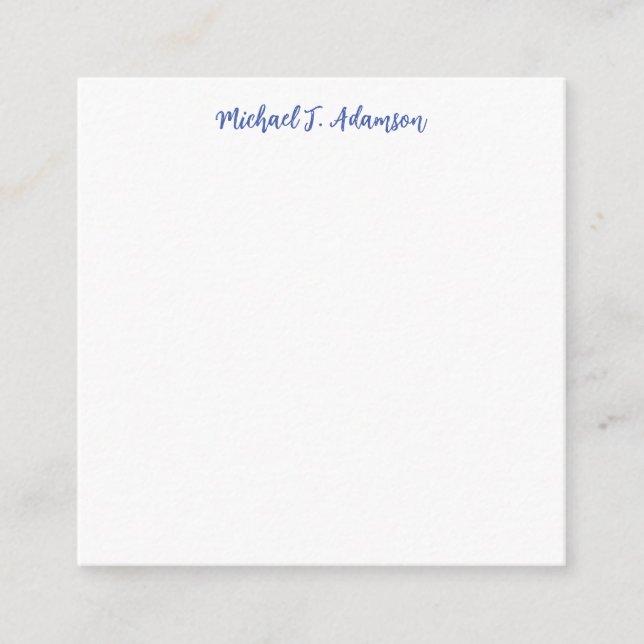 Retro Callgraphy Elegant Plain Simple White Enclosure Card (Front)