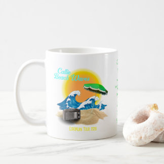 Retro Callie Beach Waves Template Band Tour  Coffee Mug