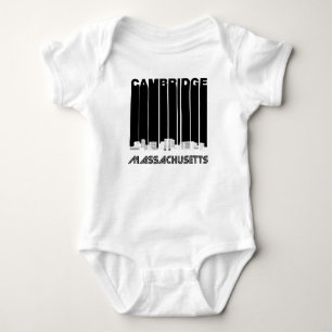 Retro Cambridge Massachusetts Skyline Baby Bodysuit