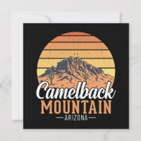 Retro Camelback Mountain Arizona Desert Travel
