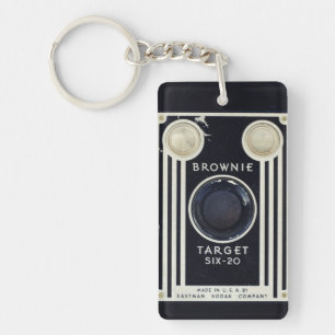 Retro camera brownie target. key ring