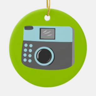 Retro Camera Ceramic Tree Decoration
