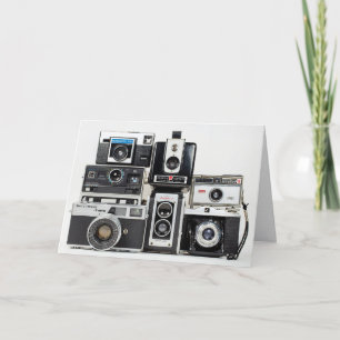 retro camera collection card