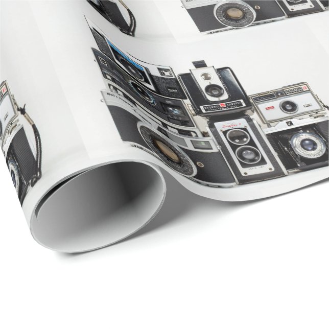 Retro Camera Collection Wrapping Paper (Roll Corner)