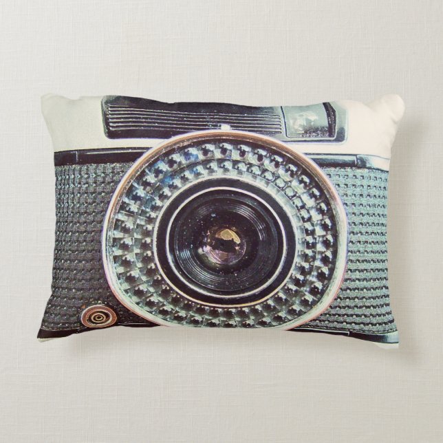 Retro camera decorative cushion (Back)