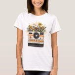 Retro Camera Focus on the Good T-Shirt<br><div class="desc">This fun retro t-shirt design is a throw back to the 70s and features an instant camera with flowers popping out the top. There is a fun quote that says "focus on the good."</div>