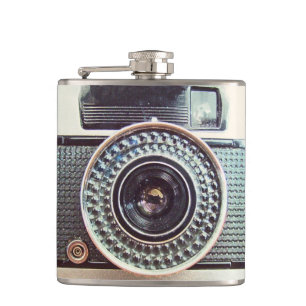 Retro camera hip flask