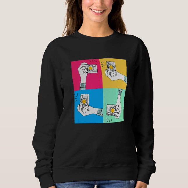 Retro Camera Photography  Take Picture Sweatshirt (Front)