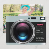 Retro Camera Selfie Birthday Party Photo