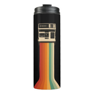Retro Camera with Rainbow Print Thermal Tumbler