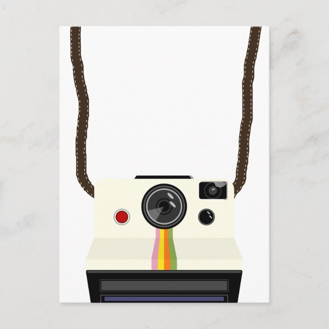 retro camera with strap postcard (Front)