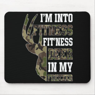 Retro Camo Deer Hunting Funny Wildlife Hunter Men  Mouse Pad