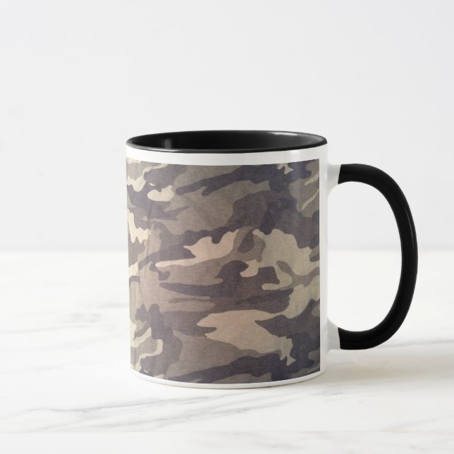 Retro camo design, still popular design, duo colou mug (Right)