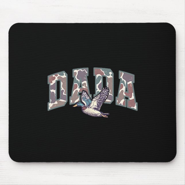 Retro Camo Duck Hunting Dada 1st Birthday Family M Mouse Pad (Front)