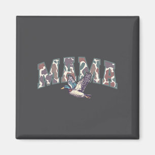 Retro Camo Duck Hunting Mama 1st Birthday Family M Magnet