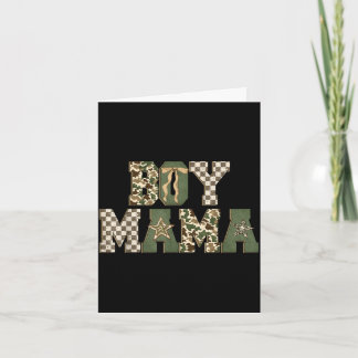Retro camo hunting boy mum old camo mama mother's card