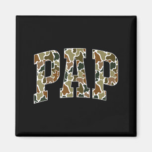 Retro Camo Hunting Pap Grandpa Camouflage Papa Magnet