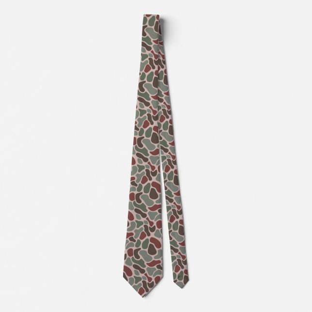 Retro Camo (red green) Tie (Front)