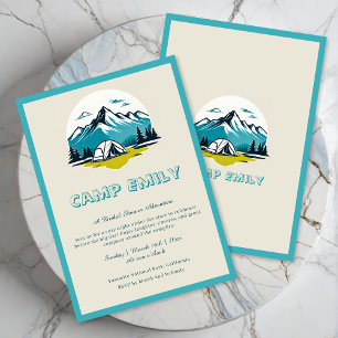 Retro Camp Bride Bridal Shower Invitation 