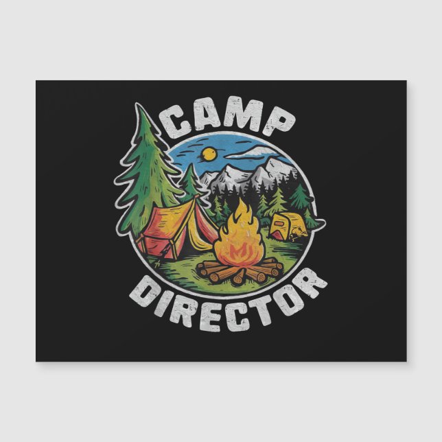 Retro Camp Director Camping Summer Camp Funny Camp (Front)