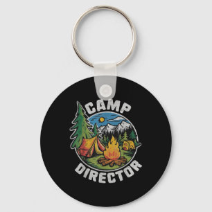 Retro Camp Director Camping Summer Camp Funny Camp Key Ring