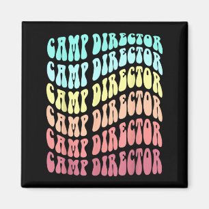 Retro camp director family campground summer magnet