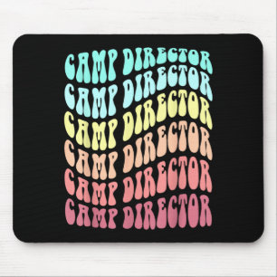 Retro camp director family campground summer mouse pad