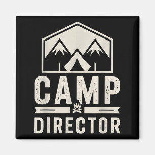 Retro Camp Director Summer Camping Host Crew Staff Magnet
