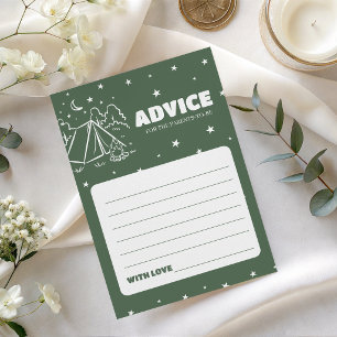 Retro Camp Shower Advice Wishes Card