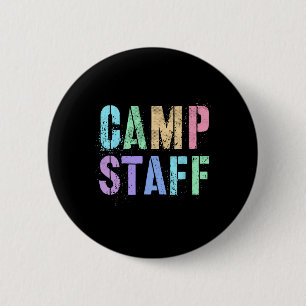 Retro Camp Staff Summer Campground Crew Counsellor 6 Cm Round Badge