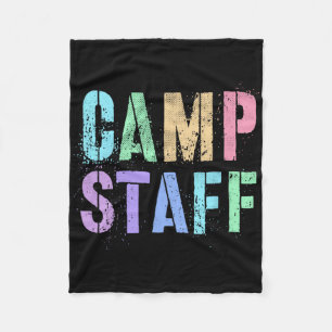 Retro Camp Staff Summer Campground Crew Counsellor Fleece Blanket