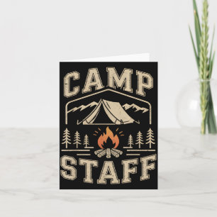 Retro Camp Staff Summer Camping Host Squad Staff Card