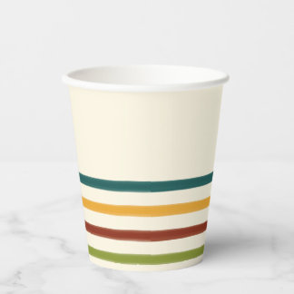 Retro Camp Striped Paper Cups Summer Party