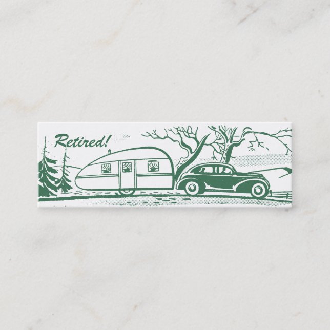 Retro Camper Calling Card (Front)