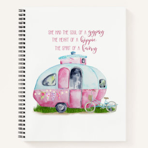 Retro Camper Caravan Notebook
