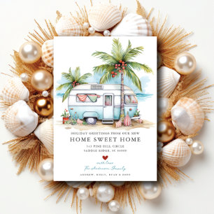 Retro Camper Holiday Moving Announcement