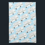 Retro Camper Motorhome RV pink kitchen towel<br><div class="desc">Decorate your kitchen with this cool towel. Makes a great housewarming or anniversary gift! 
You can customise it and add text too.
Check my shop for lots more colours and patterns plus matching kitchen stuff!</div>