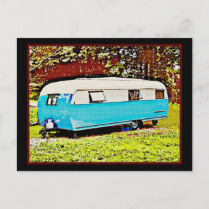 Retro camper postcard