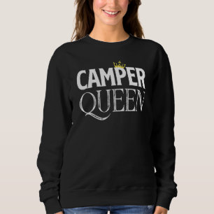 Retro Camper Queen Campfire Adventure Tee For Wome